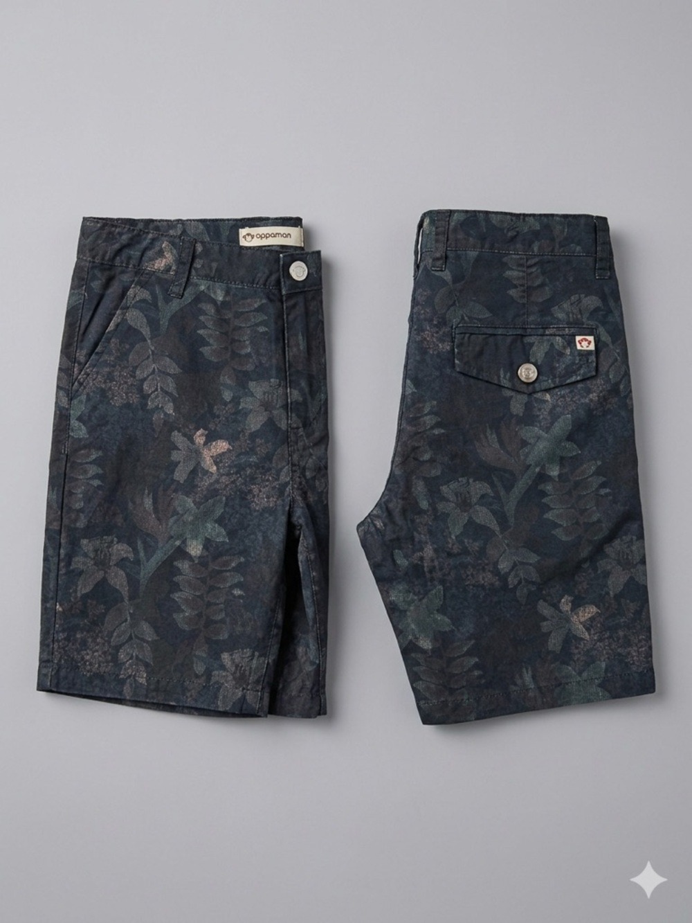Appaman Dark Navy Botanical Print Shorts